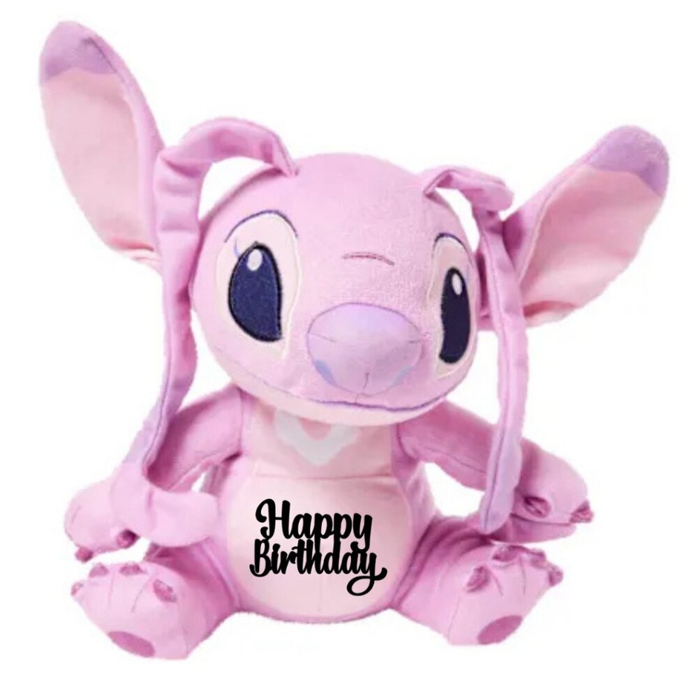 Personalized Authentic Disney Lilo and Stitch Character-Angel: "Happy Birthday"